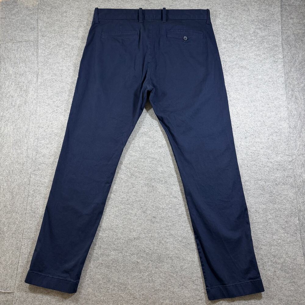 J.Crew Flex Slim Pant Mens 34x30 Navy Stretch Cotton Chino Preppy Trousers